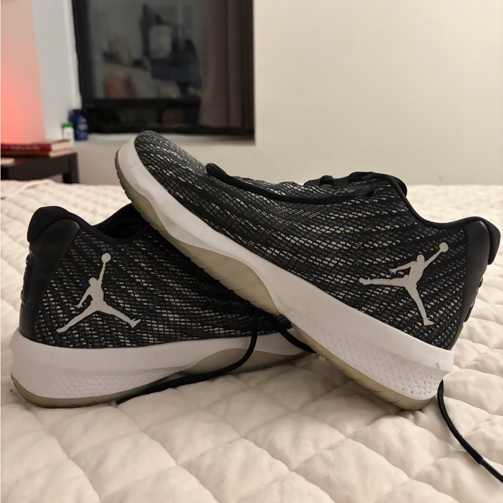 Jordan Black and White Mesh Sneakers